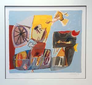 Corneille - " Jeux D' Enfants " - fantastisch ingelijste Zeefdruk. verkocht voor € 375!