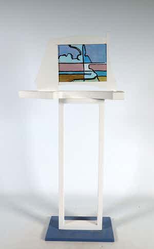 Paul Overhaus - Acryl en olieverf op hout, Wad II verkocht voor € 1!