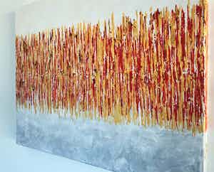 John Foppen - Rapsody in Red + Gold.........# K. 07. XL . GROOT. verkocht voor € 175!