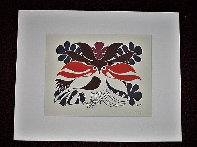 Kenojuak Ashevak - Bijzondere Canada Inuit Kunst ! gesigneerde Litho  kopen? Bied vanaf 1!