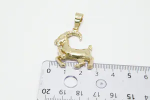 81 - Mooi gedetailleerde 14Krt gouden zodiac sterrenbeeld steenbok hanger kopen? Bied vanaf 230!