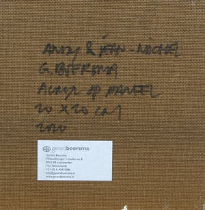 Gerard Boersma - Andy & Jean-Michel (Vrouw genietend van schilderij van Jean-Michel Basquiat) kopen? Bied vanaf 75!