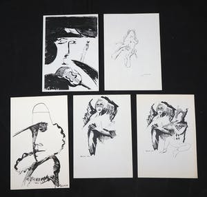 Joe Wols - Lot van 5 zwart/wit figuren kopen? Bied vanaf 1!