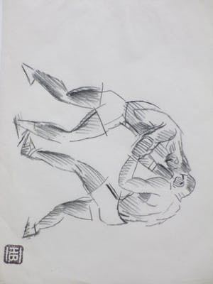 Herman Bieling - Boksgevecht - Tekening kopen? Bied vanaf 35!