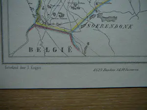 Jacob Kuyper - Plattegrond Gemeente Leende 1865 kopen? Bied vanaf 30!