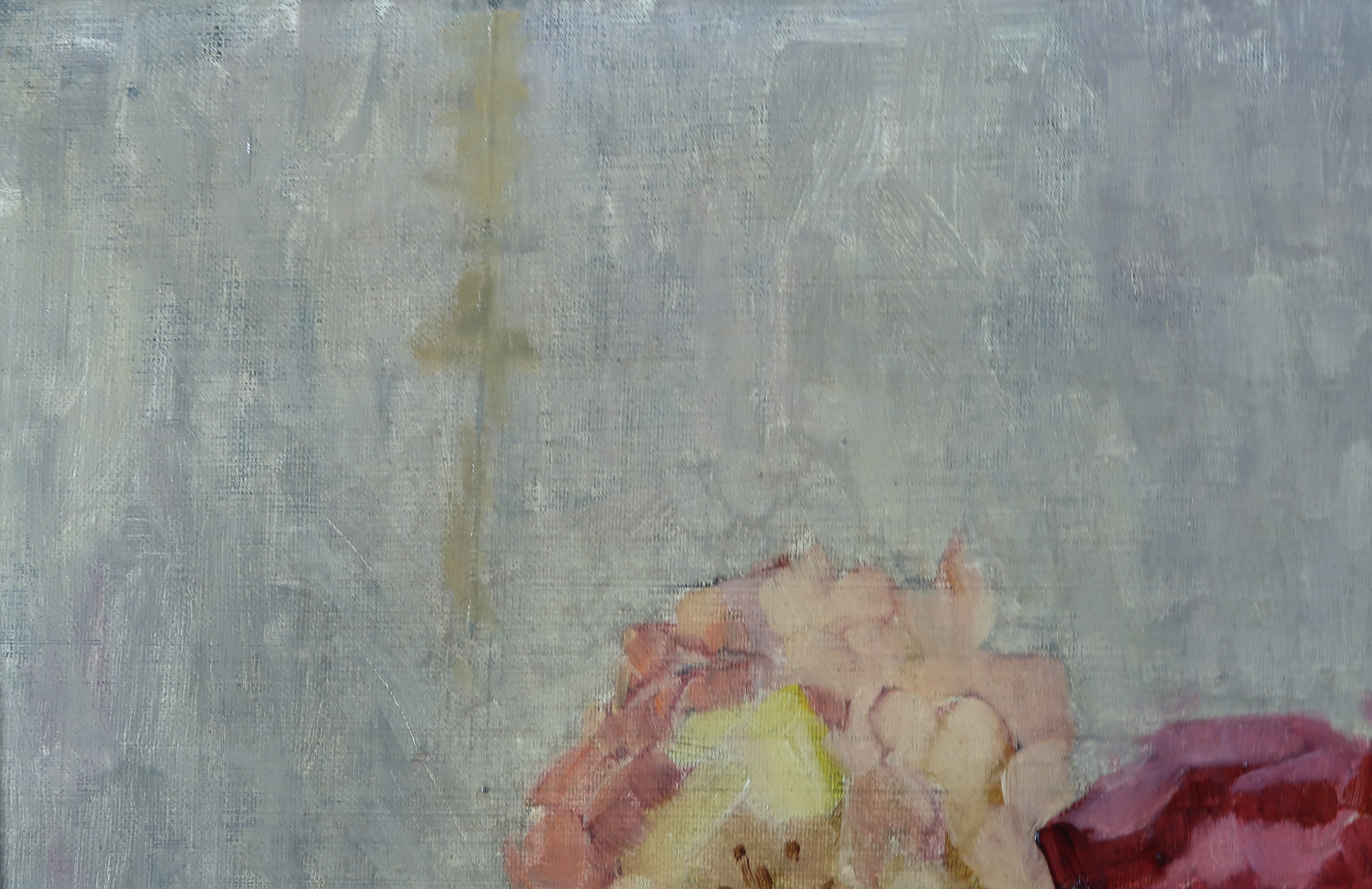 Henri van Os-Delhez - Olieverf op doek, Rozen - Ingelijst kopen? Bied vanaf 1!