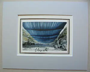 Christo - " OVER THE RIVER " - Project for the Rio Grande " - handgesigneerd in pptout kopen? Bied vanaf 99!