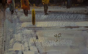 Jan Beaufort - stadsgezicht met figuren kopen? Bied vanaf 10!