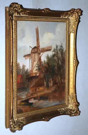 Romain Malfliet - Monumentale monografie & toegeschreven olieverfschilderij Oude Molen Delft kopen? Bied vanaf 75!