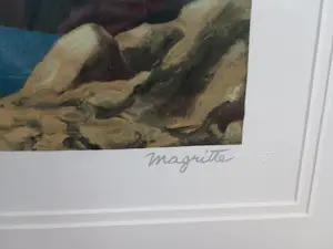 Buy Rene Magritte - kleurenlithografie naar "Le Temps Ménaçant", 1929? Bid from 875!