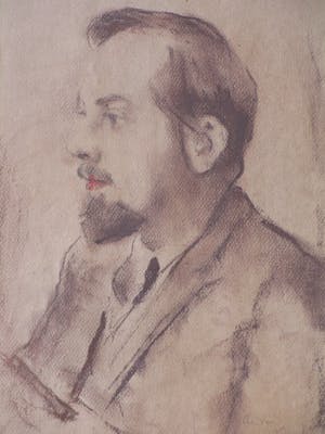 Moricz Goth - Zelfportret (?) - Tekening kopen? Bied vanaf 130!