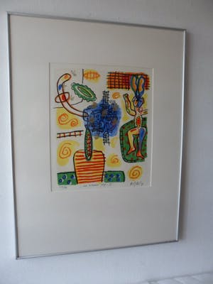 Keimpe Kootstra - Zeefdruk. Titel. "Een zomerse dag II ". kopen? Bied vanaf 35!