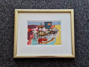 Miguel Ybanez - originele Expressionistische zeefdruk op Arches papier - fraai ingelijst kopen? Bied vanaf 30!