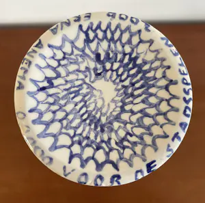 Erna Anema - Handbeschilderde blauw witte aardewerken vaas - Stadsspelen 2006 kopen? Bied vanaf 95!
