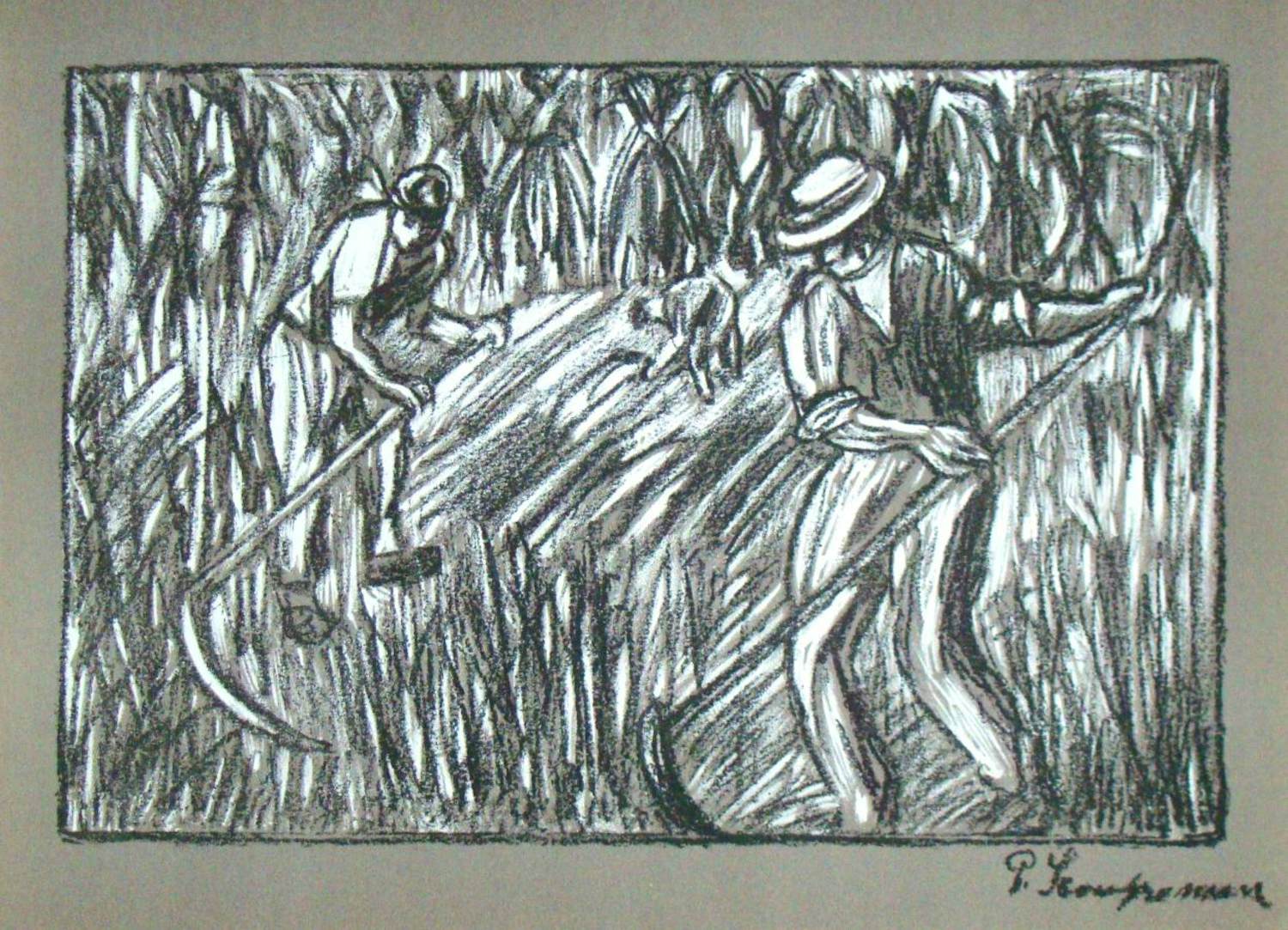 Pierre Scoupreman - La Moisson - 1931 - Originele lithografie - Gesigneerd kopen? Bied vanaf 100!