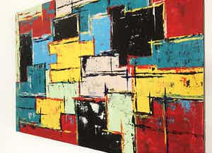 John Foppen - Multi Colours Symphony ........ # K02 . XL. GROOT. verkocht voor € 185!