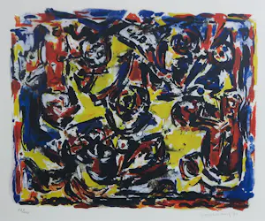 Theo Wolvecamp - Zeefdruk, Zonder titel - Ingelijst kopen? Bied vanaf 250!