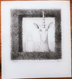 Dolf Zwerver - ets Eenhoorn verkocht voor € 95!