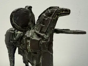 Eric Claus - bronzen sculptuur | 'De wachter' | 1983 kopen? Bied vanaf 500!