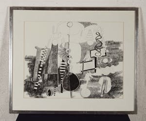 Sijpko Wijk - De boom in het centrum - 1977 - stift op papier - BKR Den Haag kopen? Bied vanaf 20!