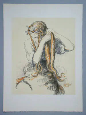 Walter Sauer - Jong meisje met vlechten - 1930 - Heliogravure - Gesigneerd en gedateerd kopen? Bied vanaf 100!