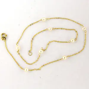 Carl Bucherer - 18k geelgouden collier met parel - 40 cm kopen? Bied vanaf 310!