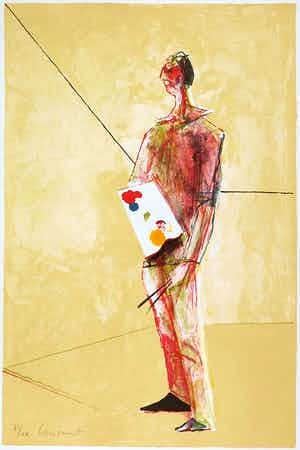 Constant - Litho, Zelfportret verkocht voor € 300!