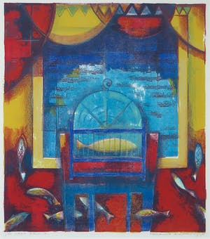 Marianne Aulman - Litho, Caza Azul I - Ingelijst kopen? Bied vanaf 1!
