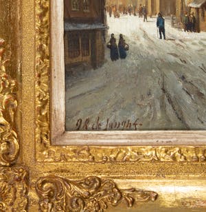 Oene Romkes de Jongh - Besneeuwd Stadsgezicht kopen? Bied vanaf 425!