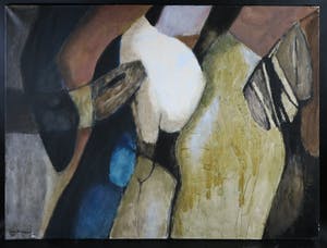 Jos Schimmer - Olieverf op doek, Z.T. (Abstracte compositie) (Groot) kopen? Bied vanaf 1!