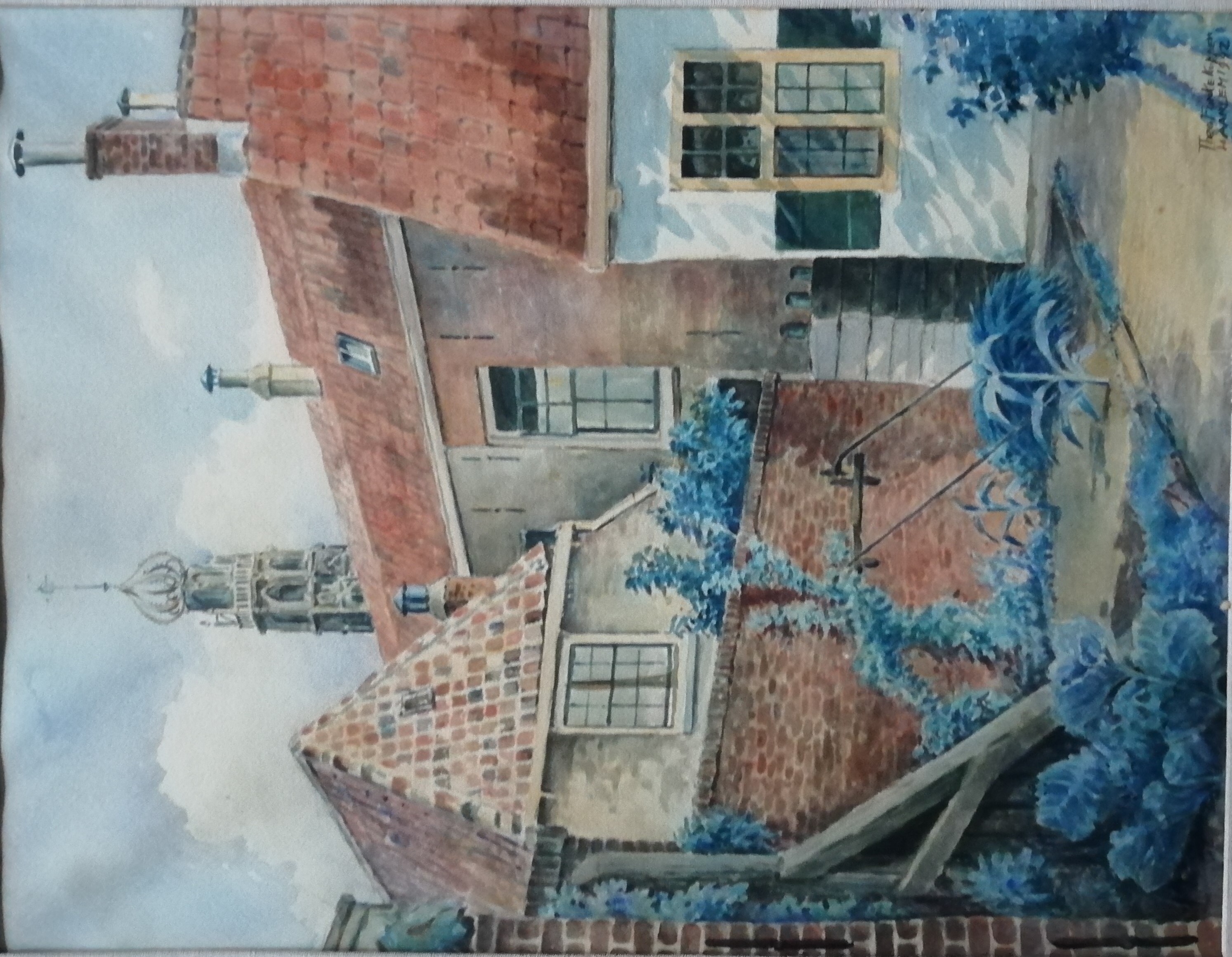 Theo Funke Kupper - Haarlems hofje verkocht voor € 90!