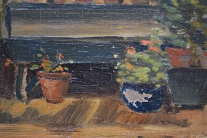 Bertha Muller - Olieverf op doek - Haarlemsch Hofje - 1949 kopen? Bied vanaf 10!