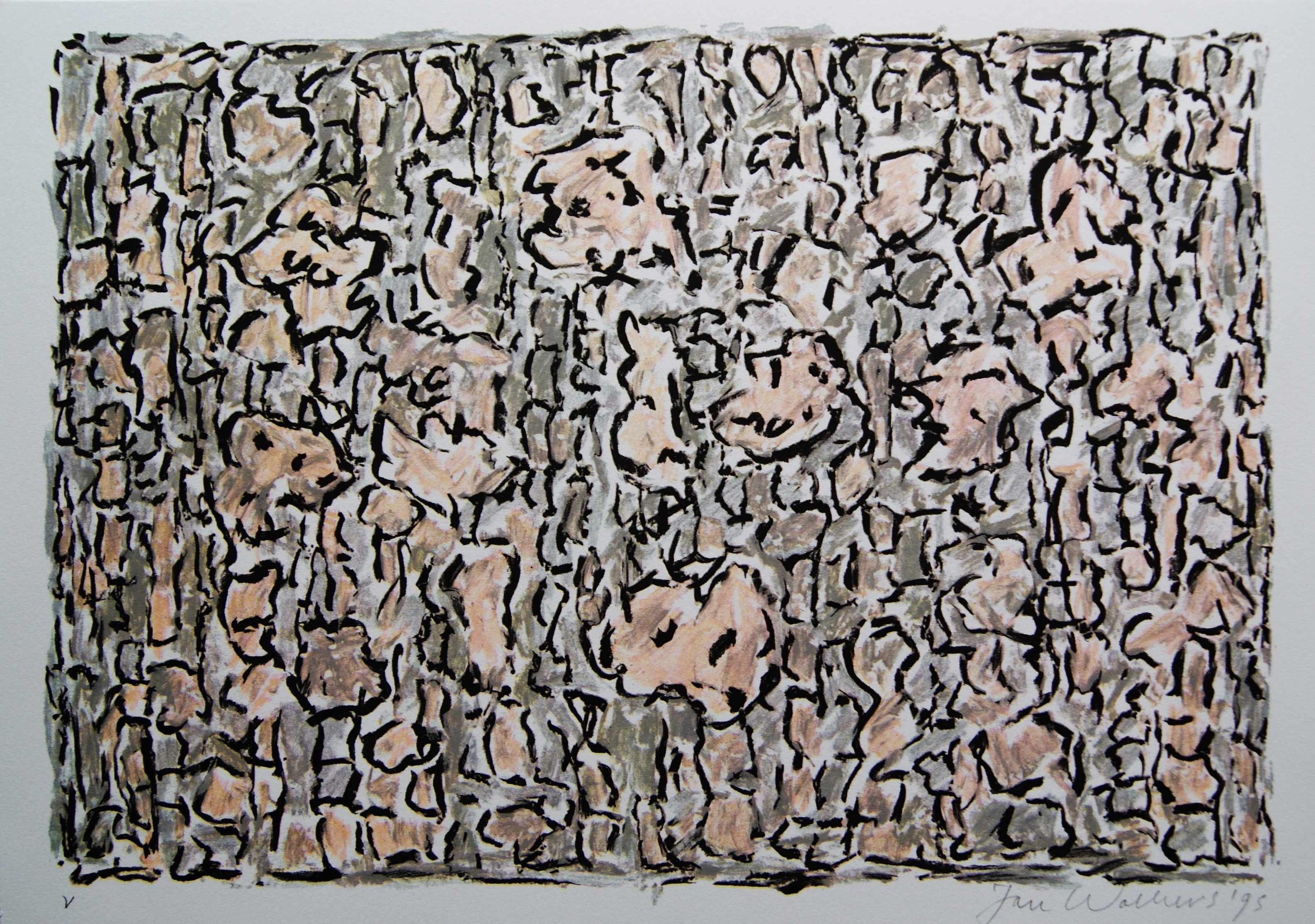 Jan Wolkers - zeefdruk uit de serie 'Winterbeeld' - 1995 verkocht voor € 150!