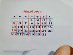 Curiosa - Al Moore - Pin-up voor Esquire kalender (Miss March, 1950), fraai gelijst kopen? Bied vanaf 1!