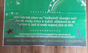 Niet of onleesbaar gesigneerd - Unieke, zeldzame Franse billboardposter Heineken kopen? Bied vanaf 1!