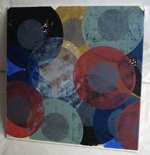 Willem van Malsen - 2 Werken , acrylverf op doek , “Circels” – ca. 2004 kopen? Bied vanaf 150!