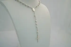 15- Fraai massief 2e gehalte zilveren Rozenkrans & Madonna collier - GROOT! kopen? Bied vanaf 120!