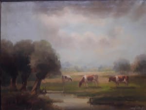 Jaap Kregten - Jaap van Kregten, Hollands landschap. kopen? Bied vanaf 125!