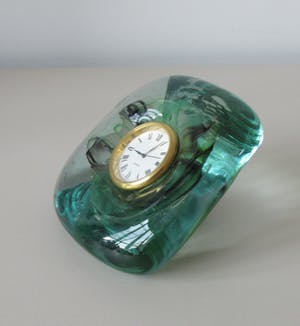 Curiosa - Glazen bureauklokje - Kerry Handcrafted Glass - Ierland kopen? Bied vanaf 1!