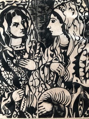 Niet of onleesbaar gesigneerd - "Perpetua en Felicitas" (Frans Masereel?) kopen? Bied vanaf 1!