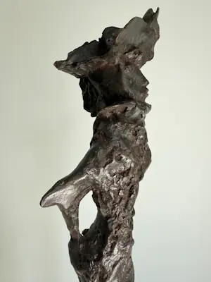 Theo van der Nahmer - bronzen sculptuur | 'Joffer' (Groot werk) kopen? Bied vanaf 1500!