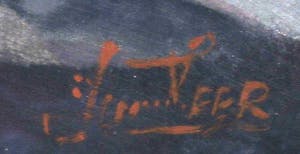 Jan van der Veer - Acryl op marouflé, Vlinder - Ingelijst kopen? Bied vanaf 70!