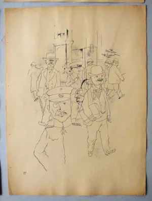 Georg Grosz - VIER LITHOGRAPHIEN " ECCE HOMO " 1923 . kopen? Bied vanaf 200!