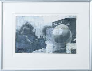 Henri Plaat - Gouache en collage, Zonder titel verkocht voor € 50!