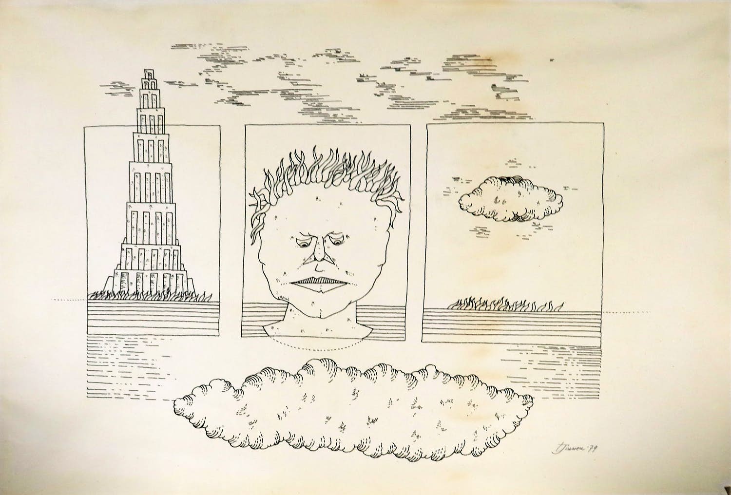 Leo Jinssen - Pentekening, Mannetje kopen? Bied vanaf 1!