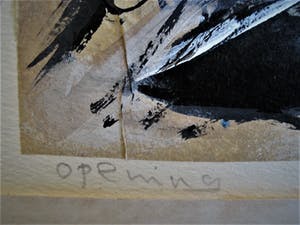 Marion van Harreveld - Galerie Bloemendaal - 1989 - Gemengde Techniek "Opening" gesigneerd kopen? Bied vanaf 10!