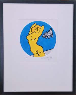 Corneille - Litho in kleur, mooi gelijst verkocht voor € 195!