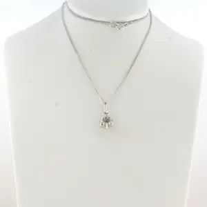 14k gouden collier met hanger met briljant geslepen diamant totaal circa 0.30ct kopen? Bied vanaf 310!