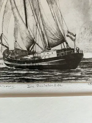 Bart Reindersma - Traditioneel schip op de 'De Zuiderzee'. kopen? Bied vanaf 35!