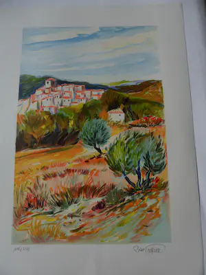 Ray Poirier - PROVENCE / KLEURLITHO / 76x56cm / kopen? Bied vanaf 35!